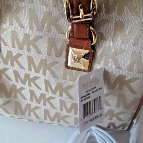 Michael Kors Camel Luggage Signature Medium Satche - Picture 7 of 8